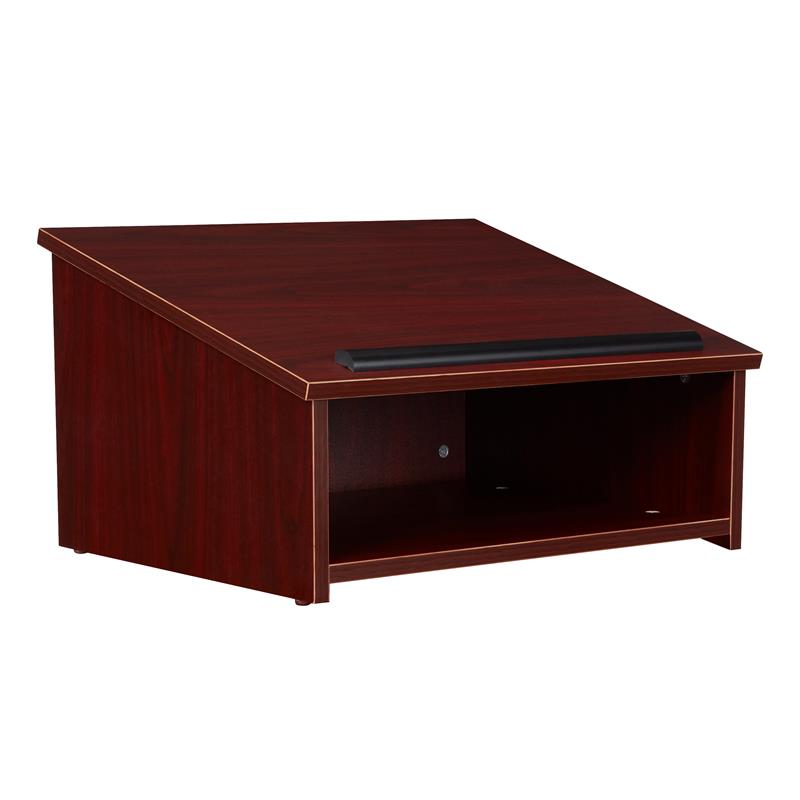 Oklahoma Sound 20 Series Modern Wood Tabletop Lectern in Mahogany