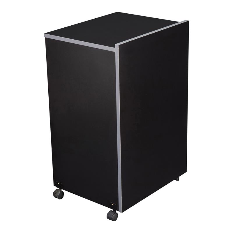 Oklahoma Sound 100 Series Modern Wood AV Cart/Lectern Base in Black