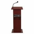 Oklahoma Sound 30W Apm Modern Wood Power Plus Lectern in Mahogany