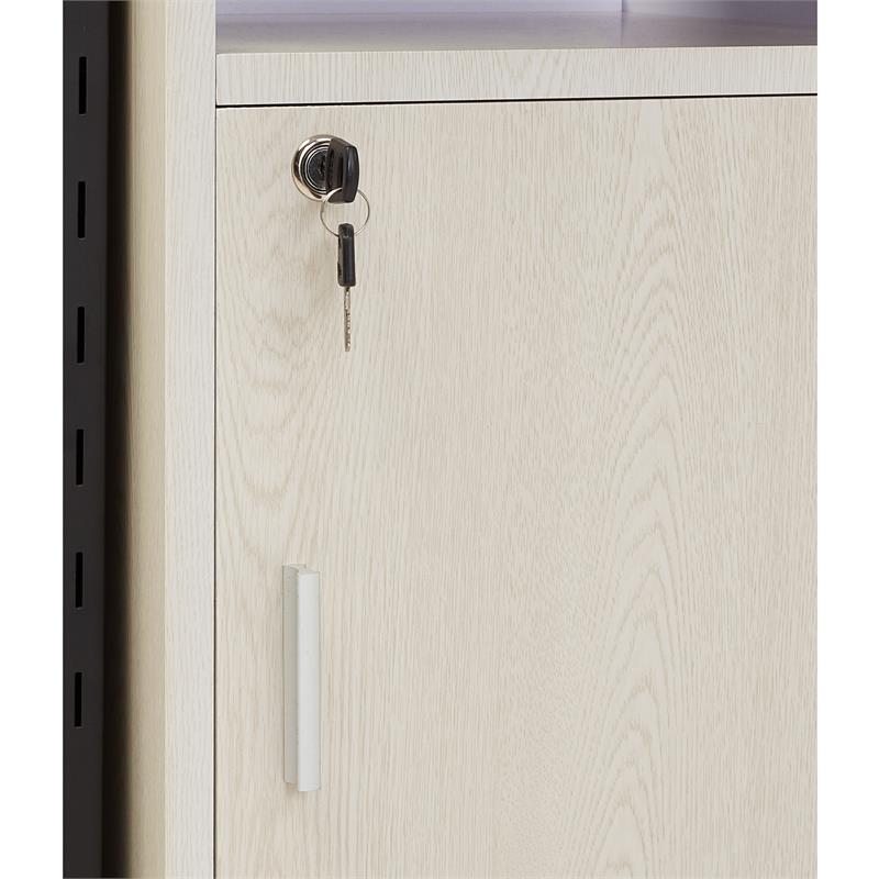 Oklahoma Sound PRC Series Metal Premium Plus Presentation Cart in Ivory/Black