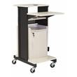 Oklahoma Sound PRC Series Metal Premium Plus Presentation Cart in Ivory/Black