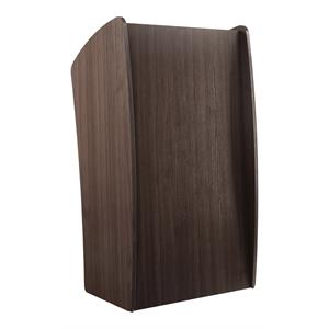 oklahoma sound vision modern wood non-sound lectern in ribbonwood brown