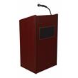 Oklahoma Sound 50W Modern Wood Aristocrat Sound Lectern in Mahogany