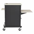 Oklahoma Sound PRC Series Modern Metal Jumbo Presentation Cart in Ivory/Black