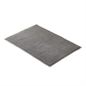 salzburg reversible bath rug with quick drying loops in charcoal gray
