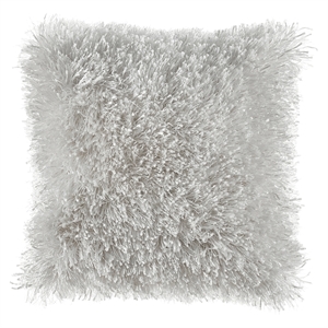 18 x 18 inches polyester accent pillow with furry texture a set of 4 in white