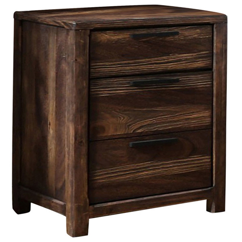 Hankinson Transitional Style Wooden Night Stand in Rustic Natural Tone ...