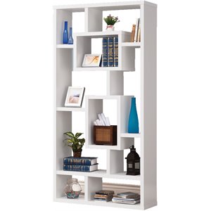 Fantastic Geometric Cubed Rectangular bookcase in White