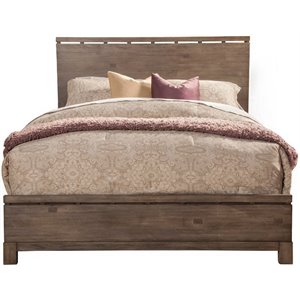 california king size panel bed in mahogany wood in  brown