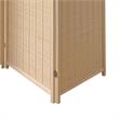 3 Panel Bamboo Shade Roll Room Divider in Beige