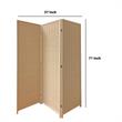 3 Panel Bamboo Shade Roll Room Divider in Beige