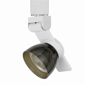 12w integrated led metal track fixture with oval shape head inwhite and brown