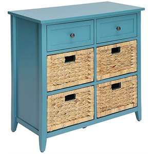 flavius console table with 6 drawers in blue