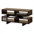 Contemporary TV Console with Open Storage in Brown
