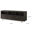 Fabulously Designed  tv console with chrome legs in Brown