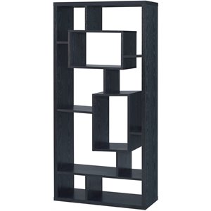 asymmetrical cube black book case with shelves
