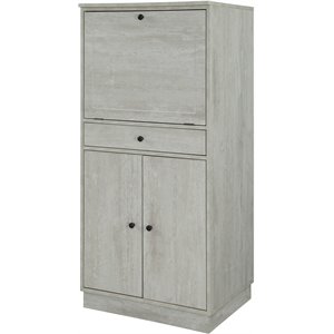 spacious wood wine cabinet with drop down storage&double door cabinet in white