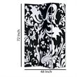3 Panel Foldable Room Divider with Filigree Design in Black and White