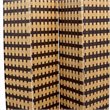 Wood and Paper Straw Weave 4 Panel Screen with 2 Inch Legs in Brown