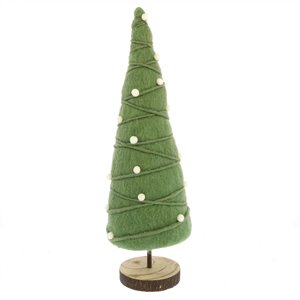 felt fabric christmas tree design accent decor in large in green