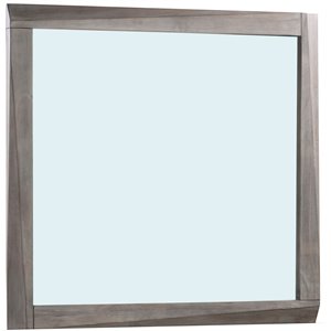 41 inch rectangular wooden frame mirror in brown