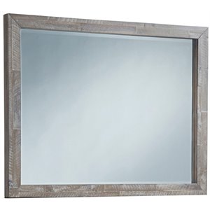 48 inch rectangular distressed wooden frame mirror in brown