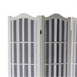 Traditional 3 Panel Room Divider with Slat Panelling in White and Black