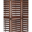 Wooden 3 Panel Room Divider with Slatted Design  Brown