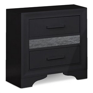 rue 25 inch 2 drawer wood nightstand wirebrush finish charcoal gray