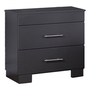 vin 23 inch modern wood nightstand 2 drawers simple design charcoal gray