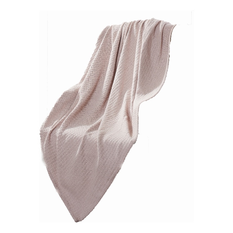 Nyx Twin Size Ultra Soft Cotton Thermal Blanket Textured Feel Rose Pink