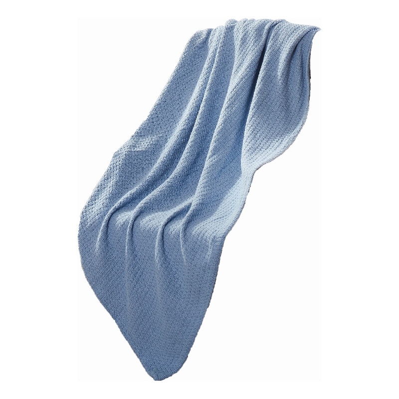 Nyx Queen Size Ultra Soft Cotton Thermal Blanket Textured Feel Blue