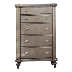 ada 56 inch 5 drawer tall dresser chest pine wood chevron pattern brown