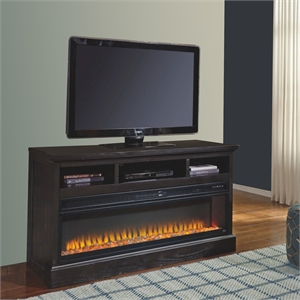 57 inch metal fireplace inset with 6 level temperature setting black