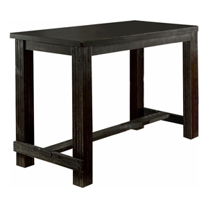 72 inches rectangular dining table with block legs antique black