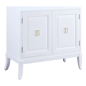36 inch koi wood cabinet console table with 2 doors flared feet white