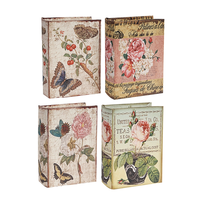 Benzara Anya Fabric Artisanal Boxes for Accessories Book in Multi