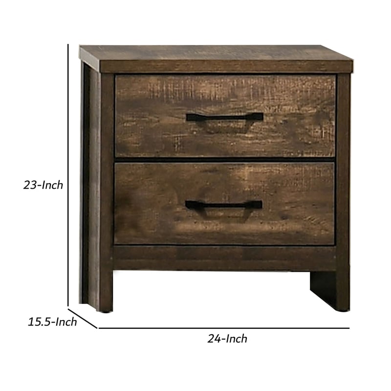 Textured wood deals nightstand