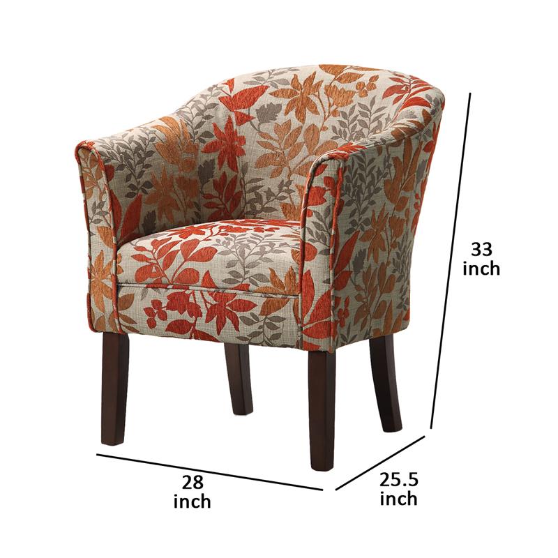 Contemporary Fabric Catchy Accent Chair, Contemporary Multi Colored Accent Chairs