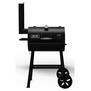 dyna-glo transitional metal heavy-duty compact barrel charcoal grill in black