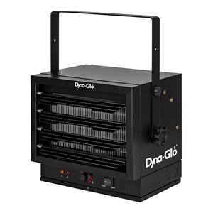 dyna-glo 7.5k w transitional metal garage heater in black finish