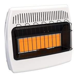 dyna-glo 30k btu metal natural gas infrared vent free wall heater in white