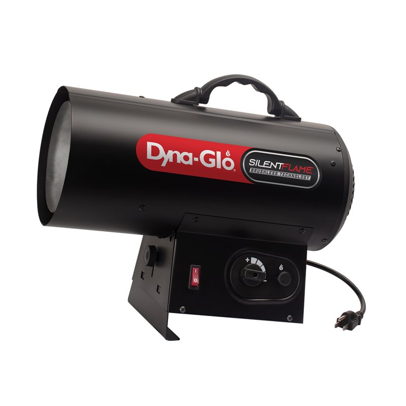 Dyna-Glo 60K BTU Metal Quiet Portable Forced Air Propane Heater in Black