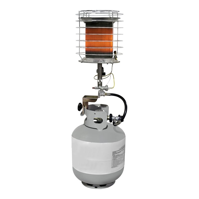Dyna-Glo 40K BTU Metal Portable Propane Tank Top Propane Heater in Silver