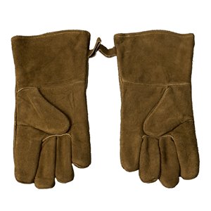 pleasant hearth transitional fabric fireplace gloves in brown
