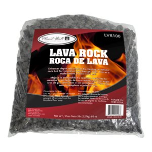 pleasant hearth transitional style stone lava rock in gray finish