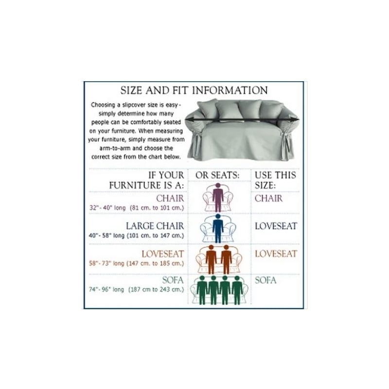 Cotton Duck One Piece Sofa Slipcover in Blue