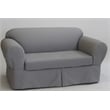 Cotton Twill 2 Piece Sofa Slipcover in Gray