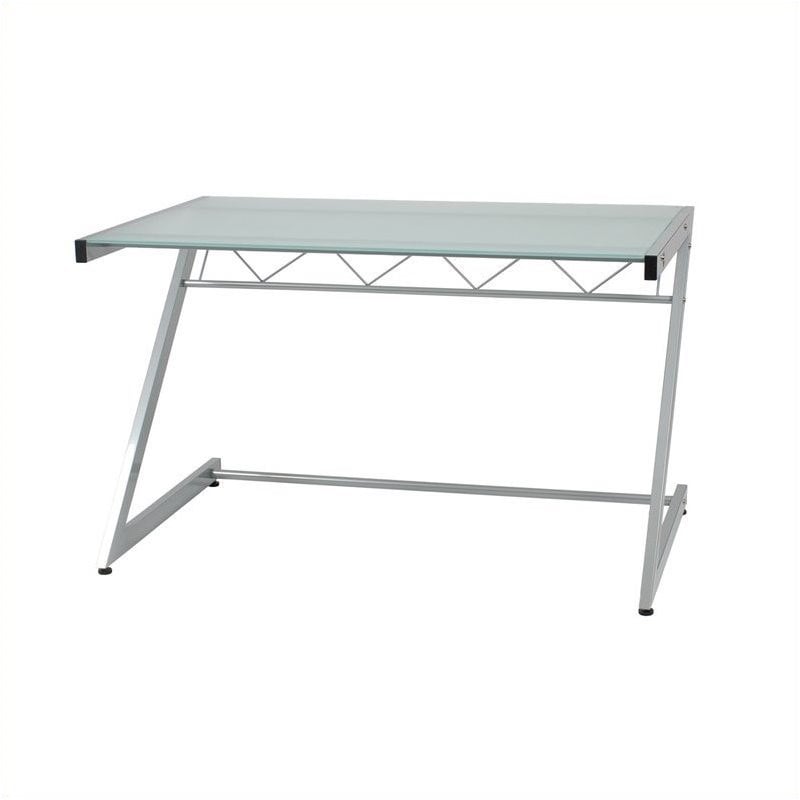 Eurostyle Zaki Deluxe Medium Size Glass Top Computer Desk   27401_5