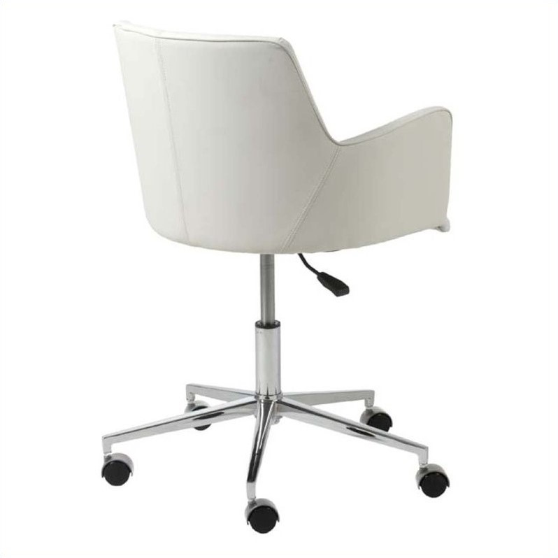 Eurostyle Sunny Office Chair in White/Chrome 17622WHT